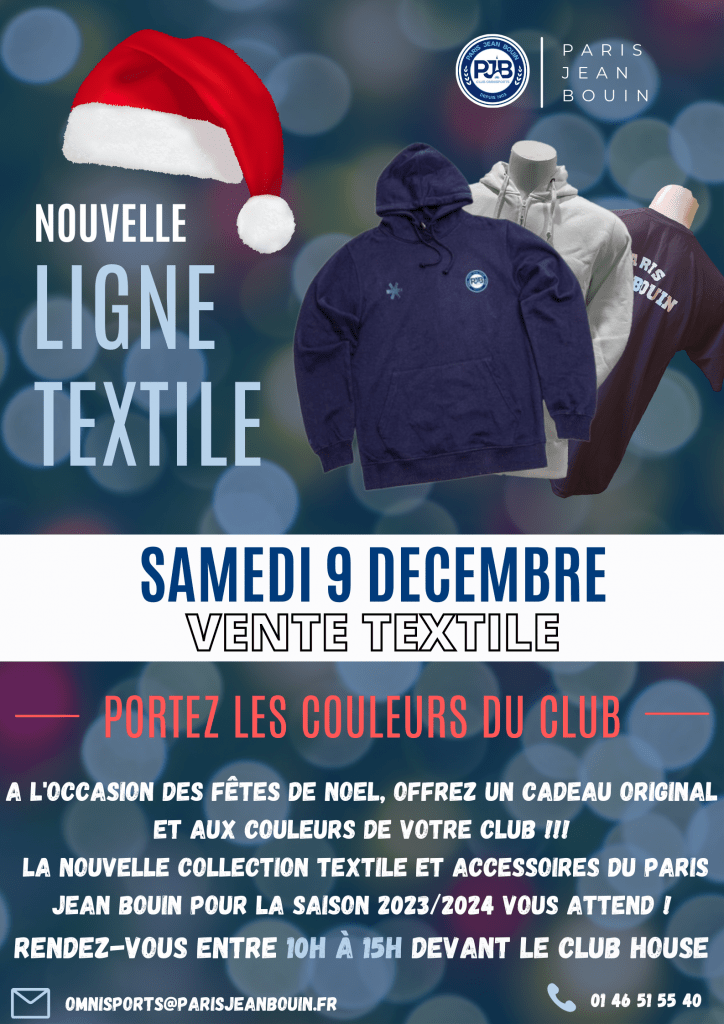 PJB // Vente textile samedi 9 décembre 2023