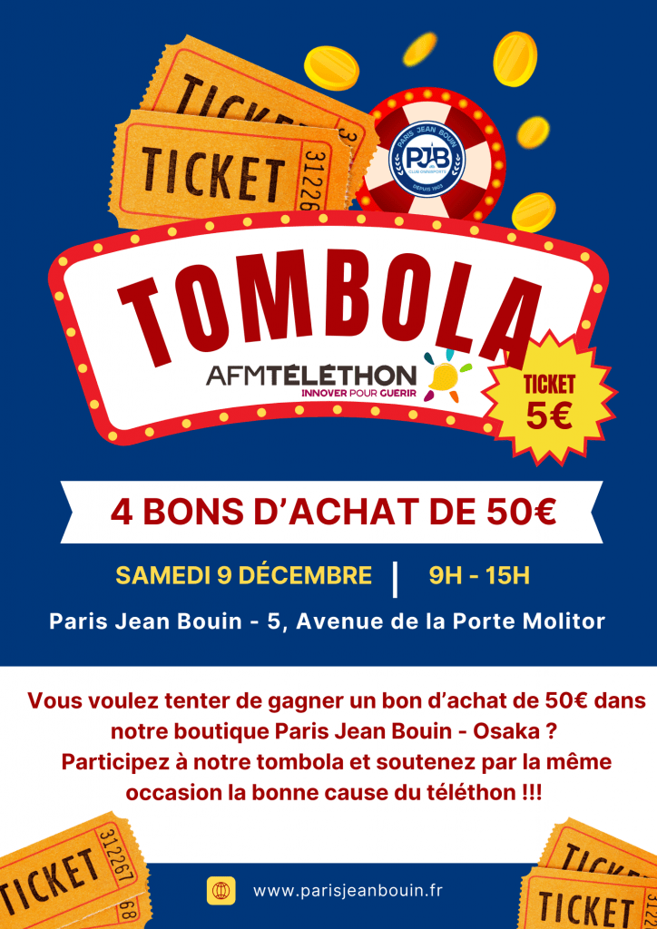 PJB // Participez à notre tombola spéciale Téléthon ! 