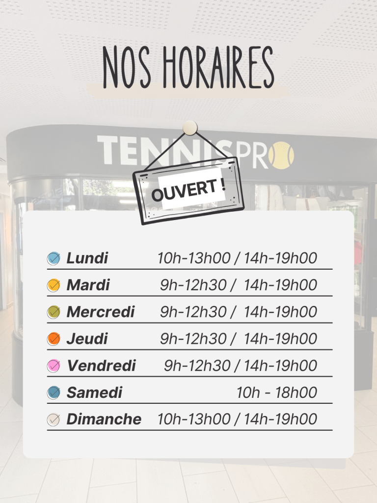 PJB TENNIS // Notre proshop TennisPro désormais ouvert 7 jours sur 7 !!!